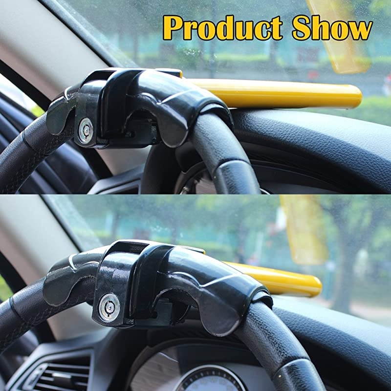 1 PCS Universal AntiTheft Car Auto Security Rotary Steering Wheel Lock