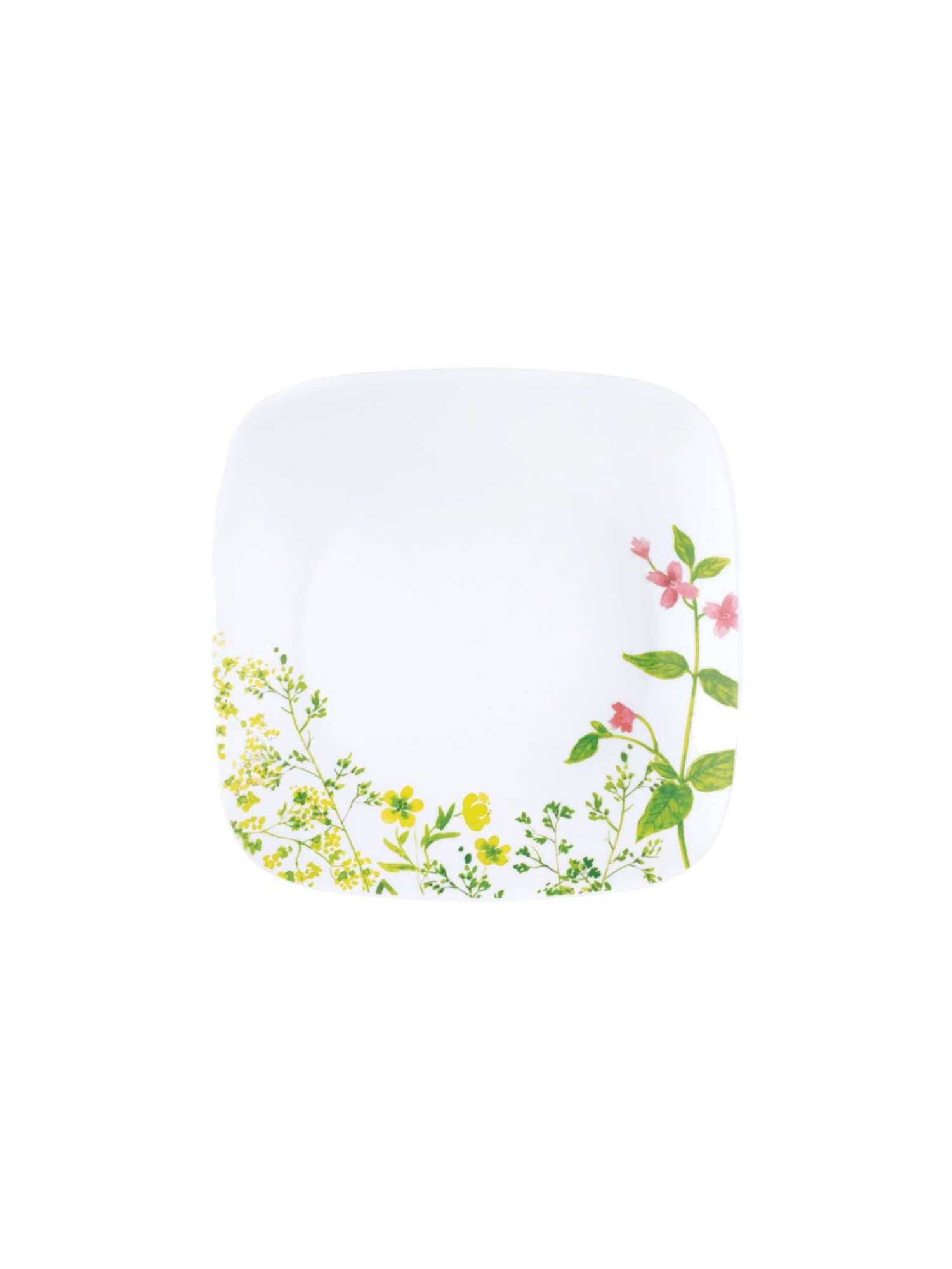 Corelle Asia Provence Garden 22.9cm Square Round Medium Plate Pack of 6