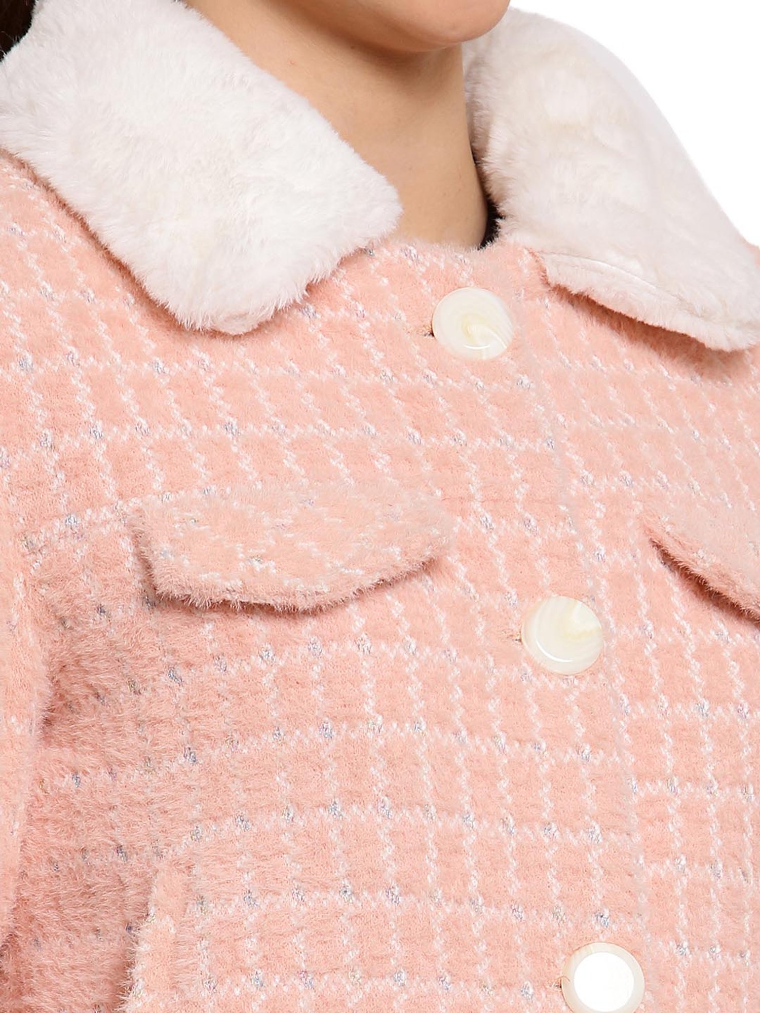 Juelle Pink Full Sleeves Casual Jacket