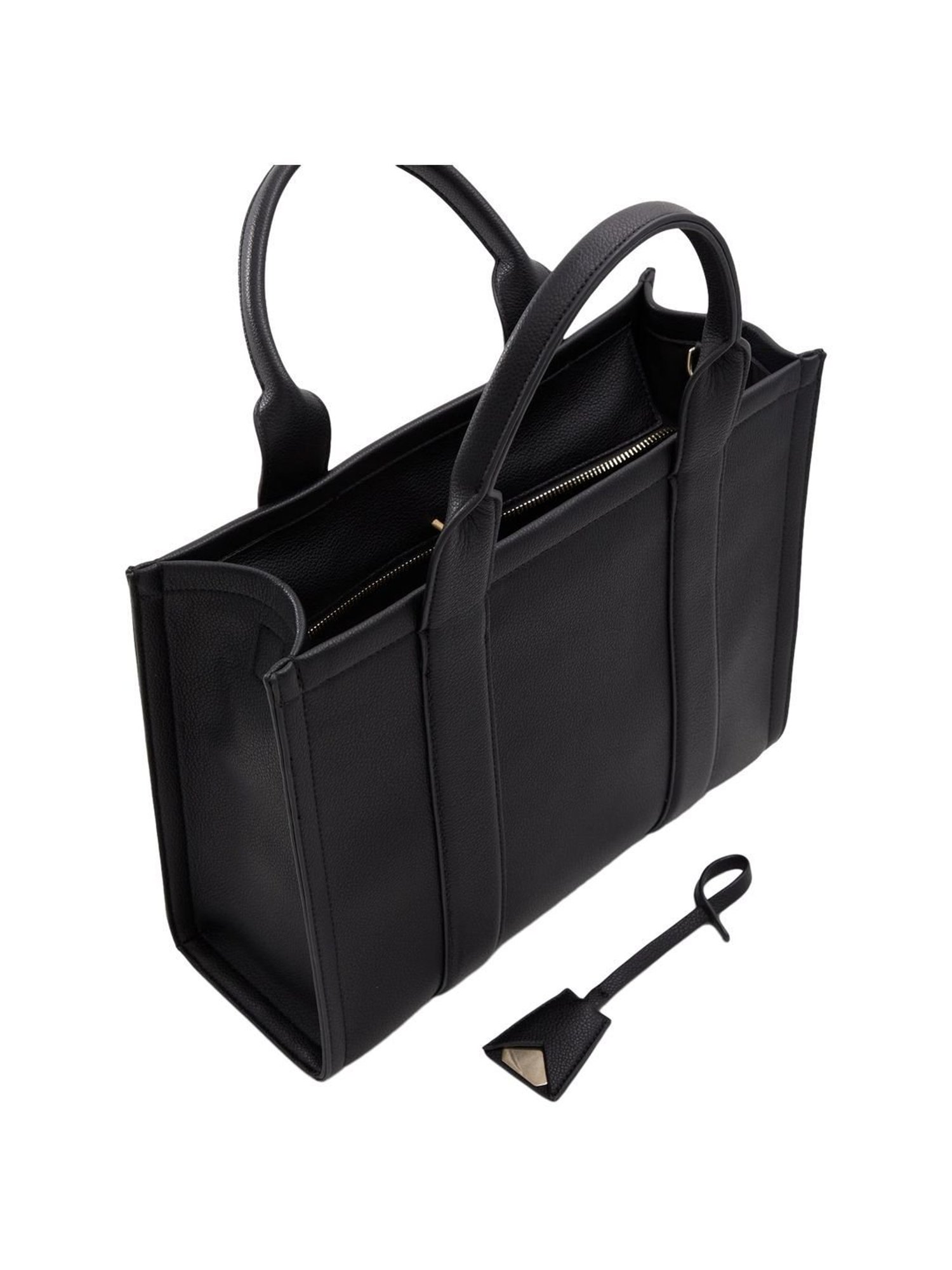 Call It Spring Black Solid Large Tote Handbag