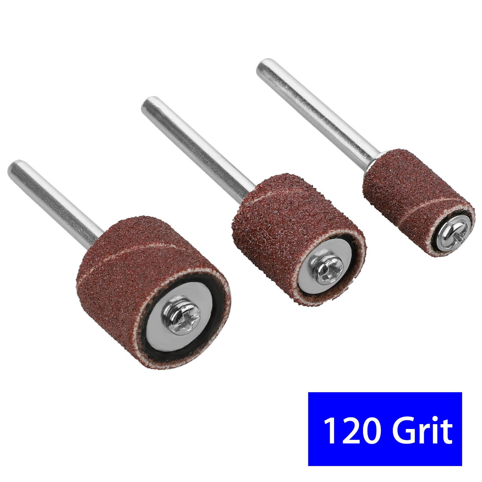 252 Pack Rotary Drum Sanding Band Mandrel 1/2 3/8 1/4 120 Grit Dremel Tool Kit