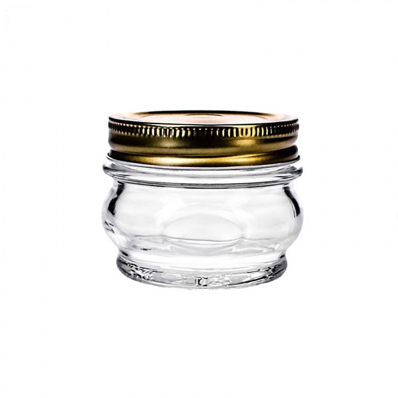 Amici Home Italian Glass Canning Jar, 7.5oz, Set of 6