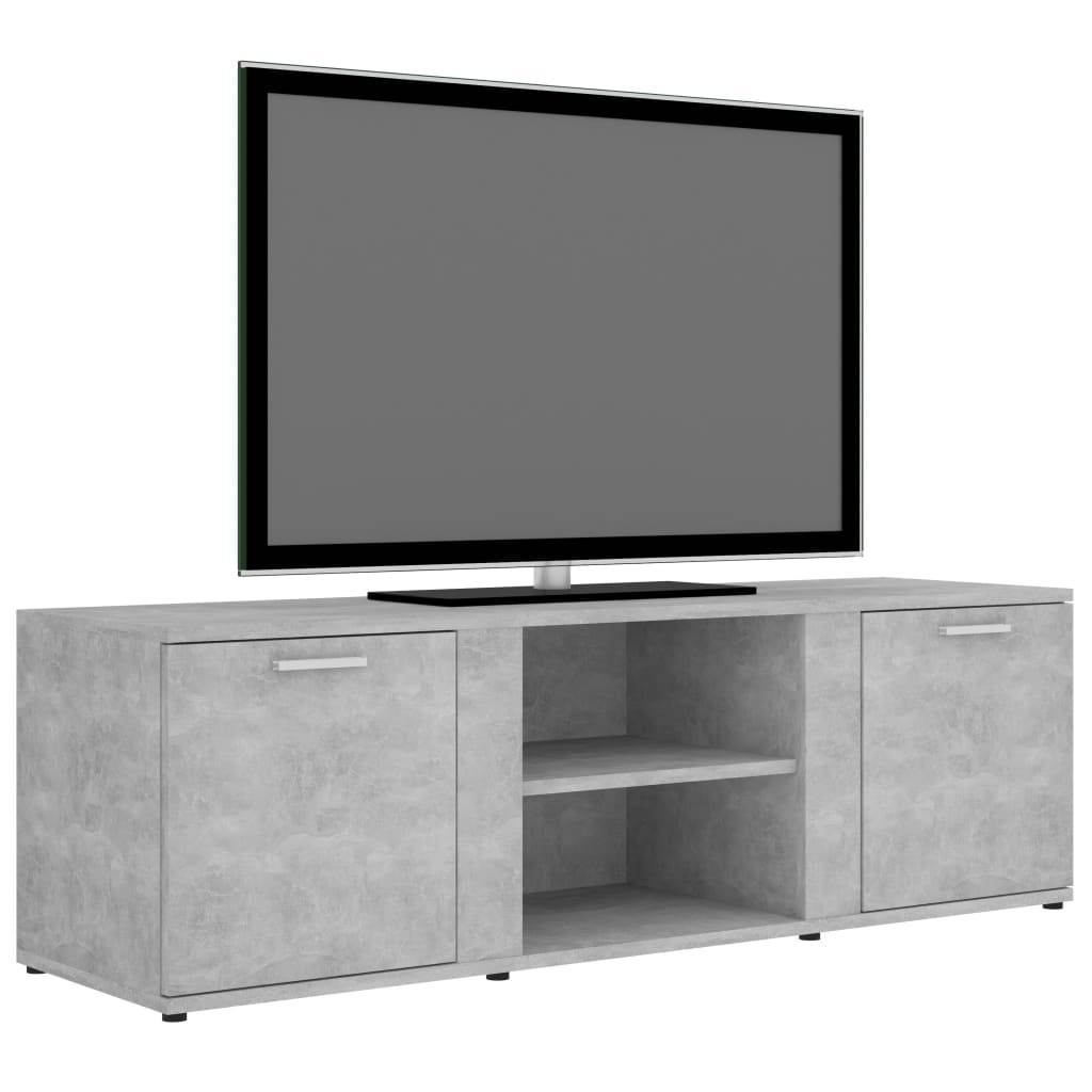 vidaXL TV Cabinet Concrete Gray 47.2" Chipboard Entertainment Media Stand Unit