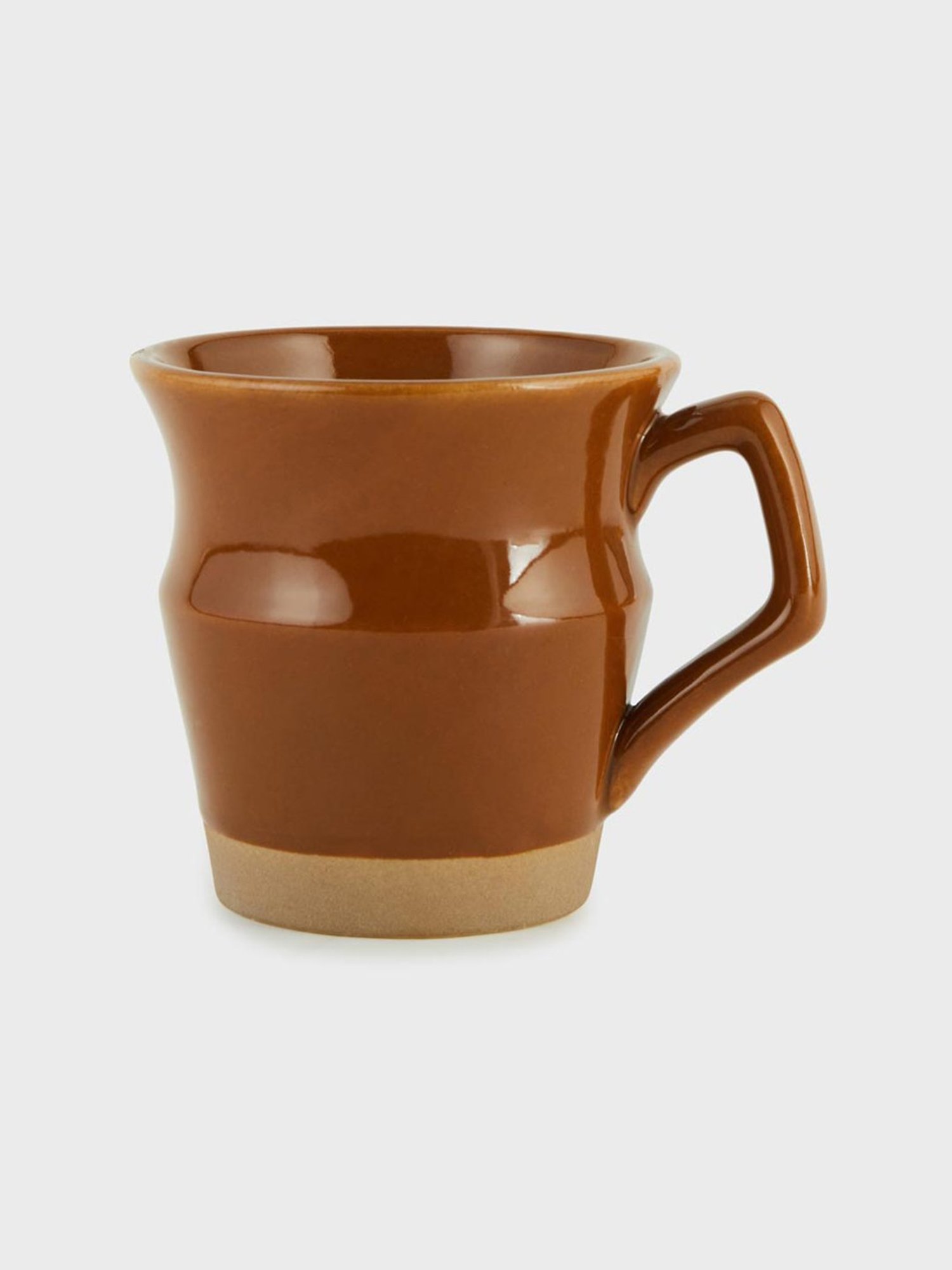 Fabindia Home Adhrit Solid Brown & Beige Ceramic Mug (180 ml)