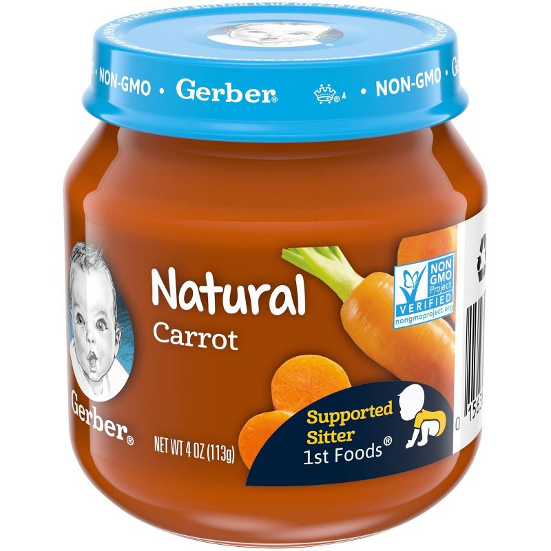Gerber 1st Food Natural Glass Carrot Baby Meals - 4oz