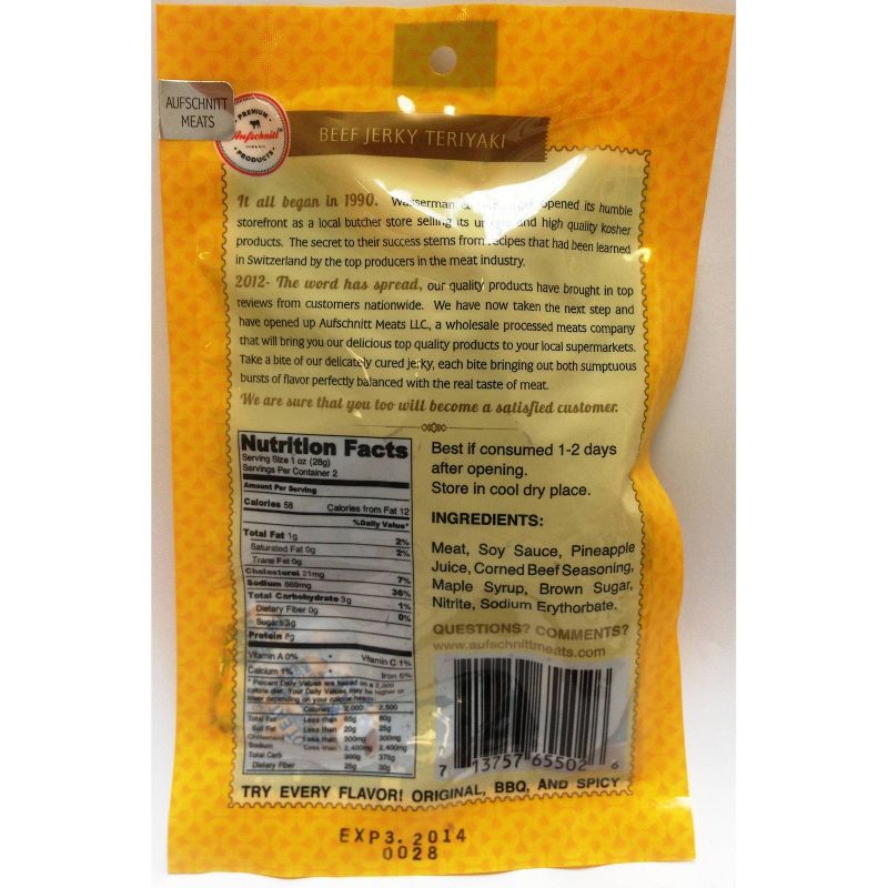 Aufschnitt Teriyaki Beef Jerky - 2oz