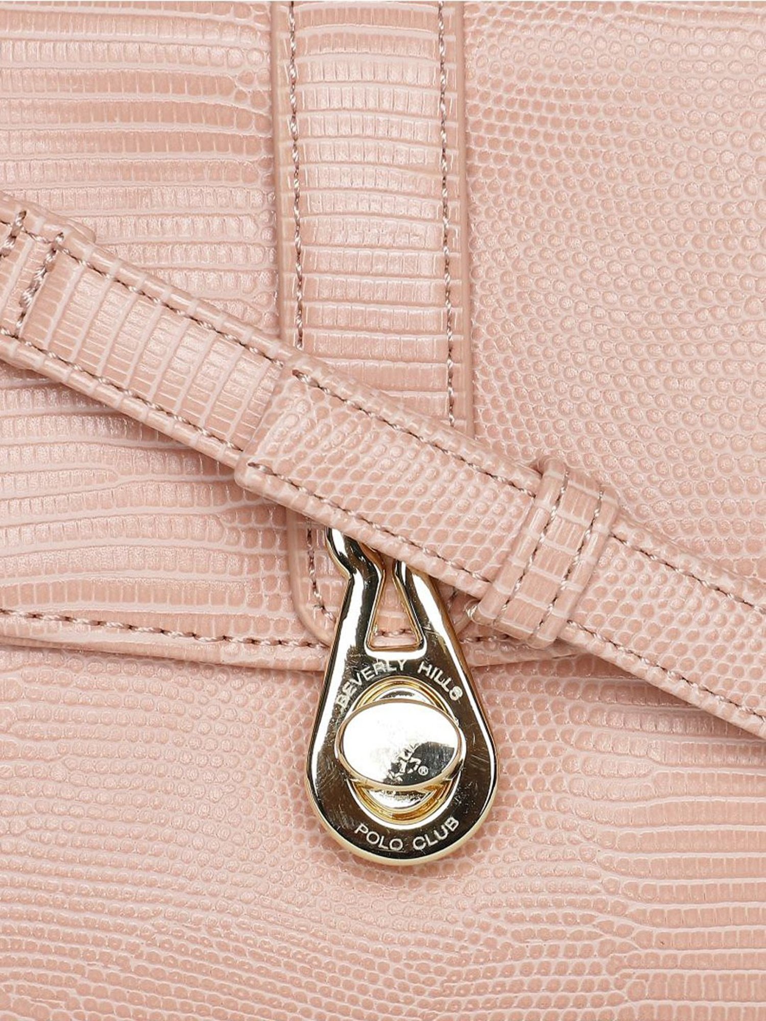 Beverly Hills Polo Club Pink Animal Effect Small Cross Body Bag