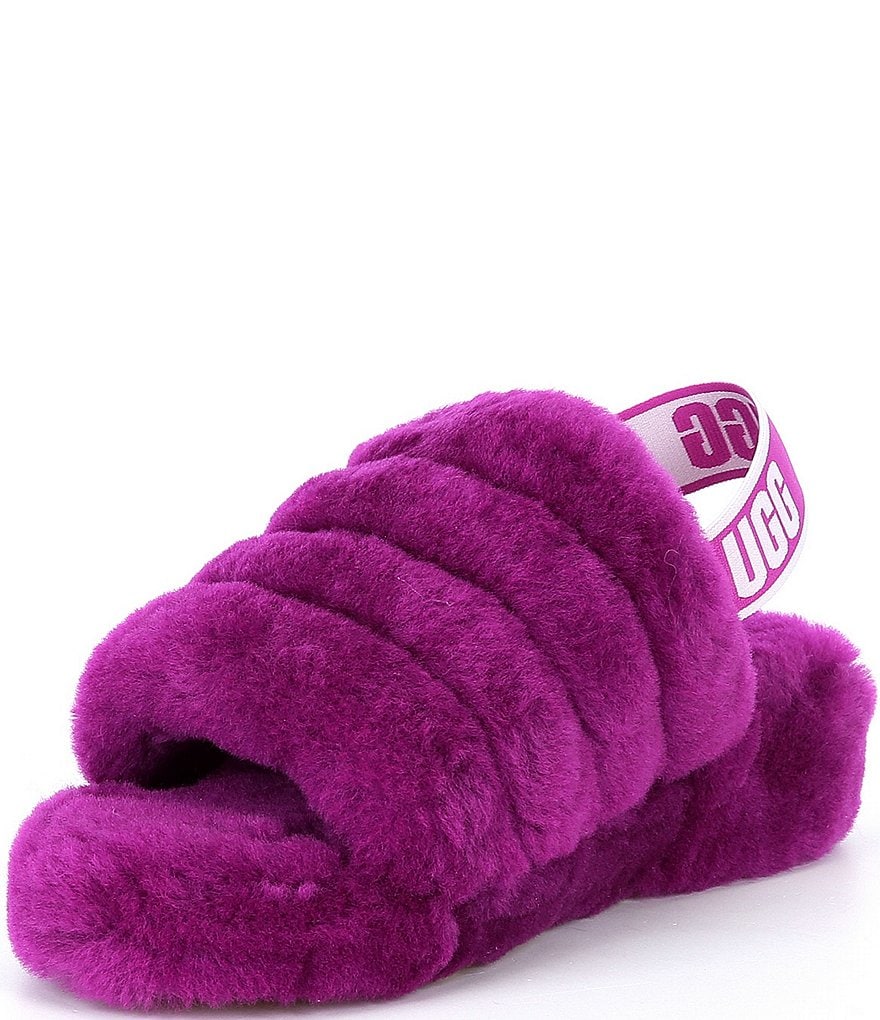 UGG&reg; Logo Fluff Yeah Fur Slides