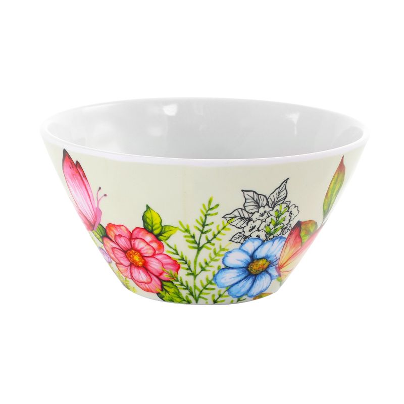 Studio California Camberly 8 Piece 6 Inch Embossed Melamine Bowl Set