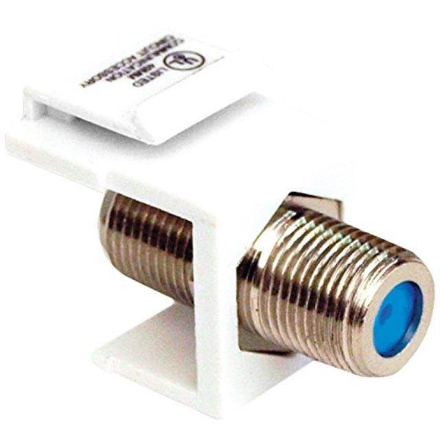 datacomm 203202wh keystone jack with 2.4 ghz fconnector white