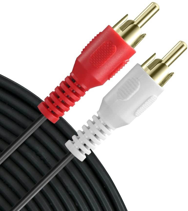 2-RCA Male to 2-RCA Male (6 FT), Fosmon Dual 2 RCA Cable, Stereo Audio 2RCA Cord Male to Male Connector