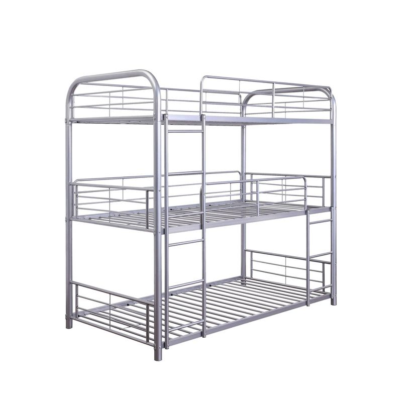 Twin Cairo Triple Bunk Bed Silver - Acme Furniture