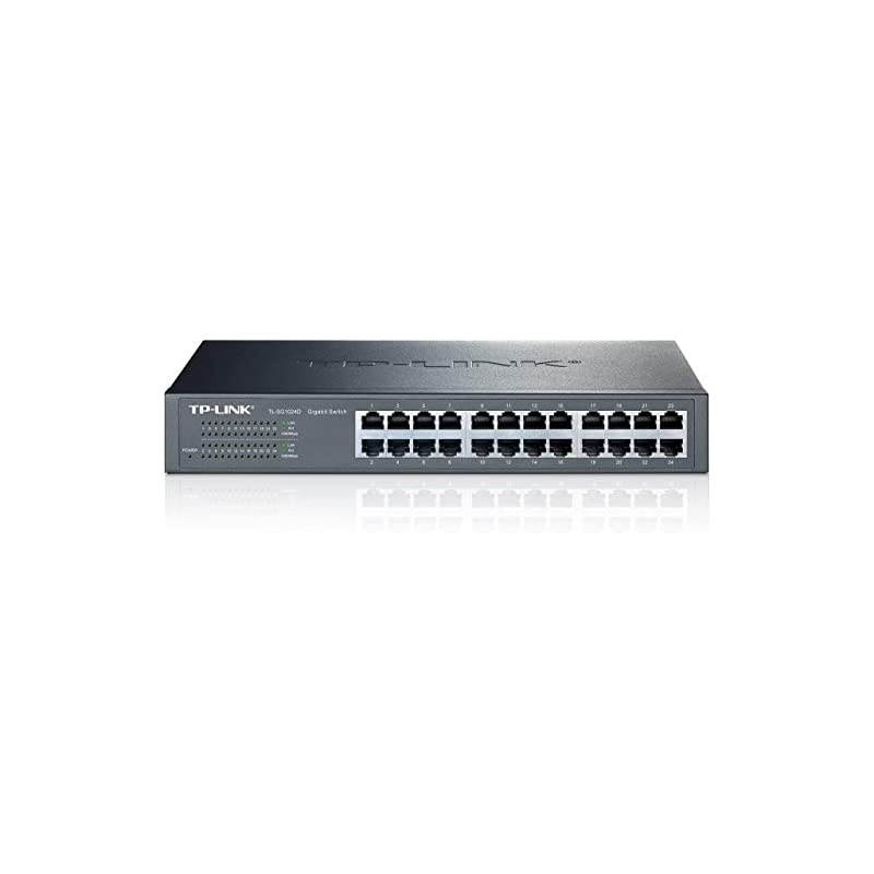 24Port Gigabit Ethernet Unmanaged Switch | Plug and Play | DesktopRackmount | Fanless | Limited Lifetime TLSG1024D