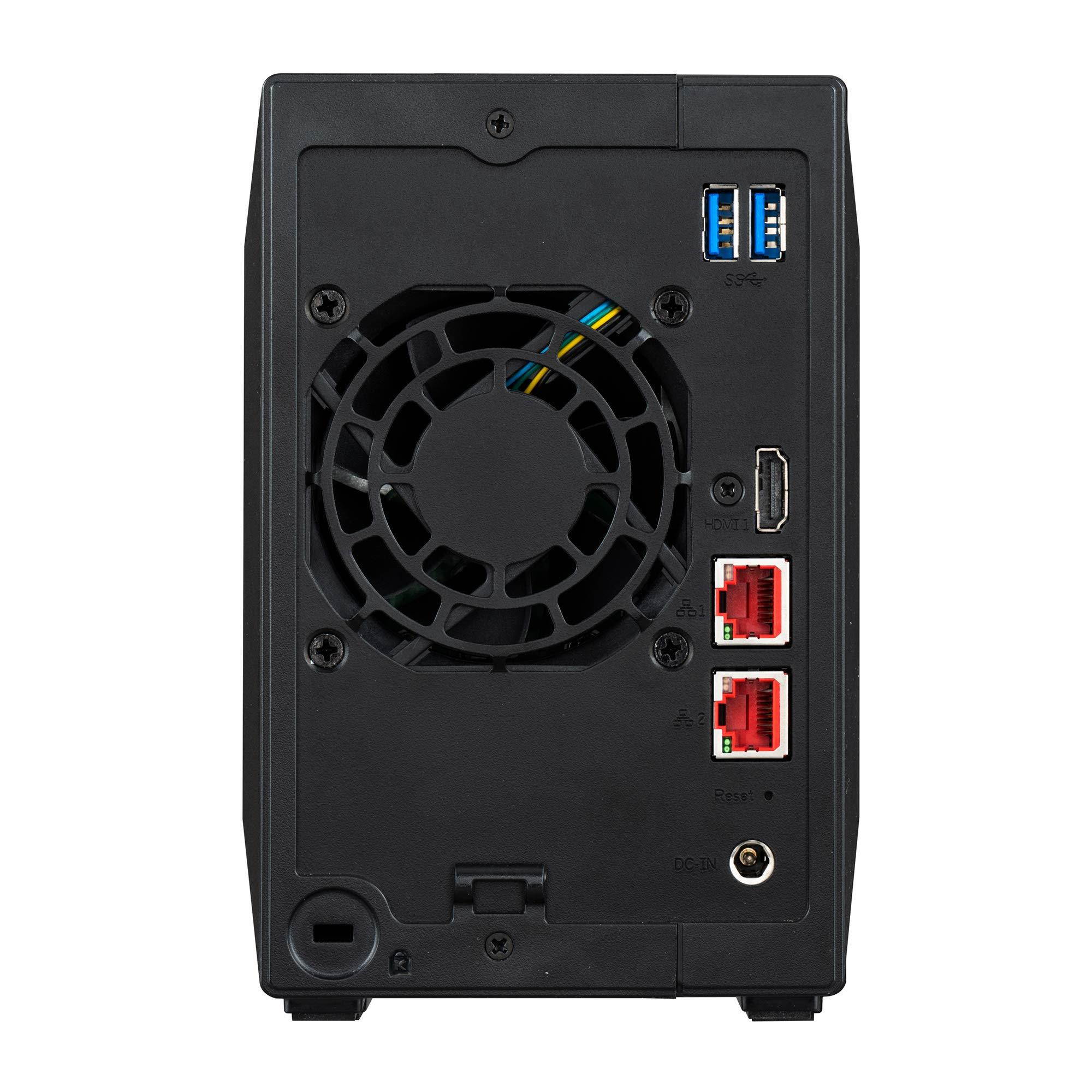 Asustor AS5202T | Gaming Inspired Network Attached Storage | 2.0GHz Dual-Core, Two 2.5GbE Port, 2GB RAM DDR4, 4GB eMMC Flash Memory | Personal Private Cloud (2 Bay Diskless NAS)
