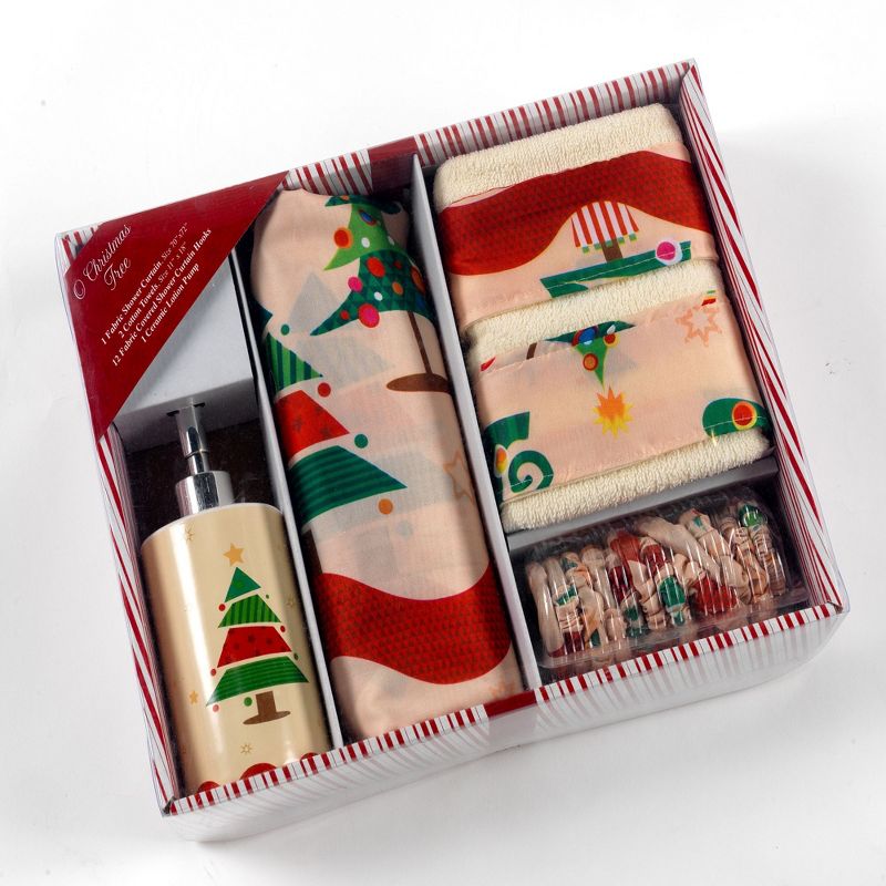 Carnation Home Fashions "O' Christmas Tree" 16 Piece Bath Set