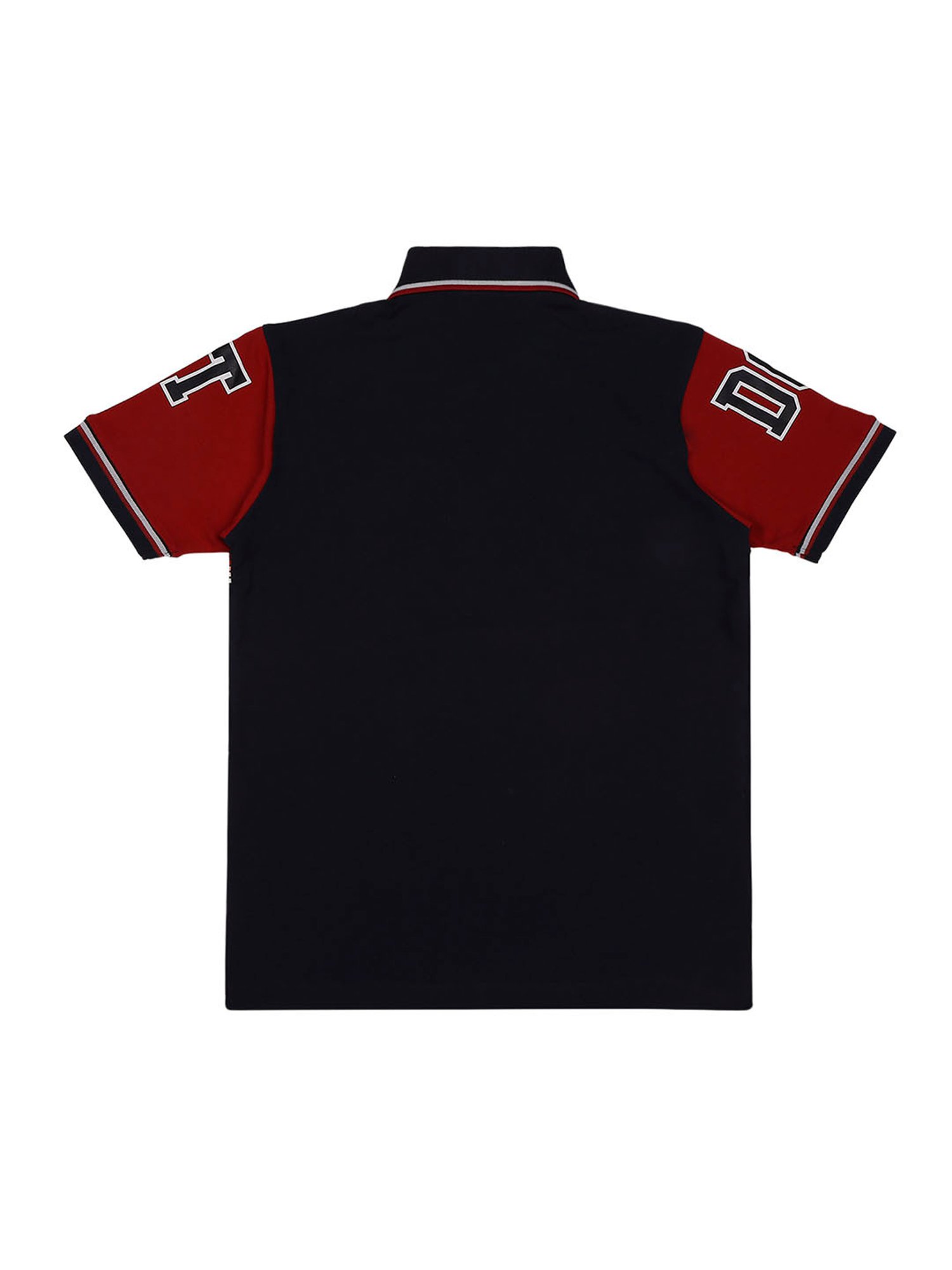 Cavio Kids Navy & Red Striped Polo T-Shirt