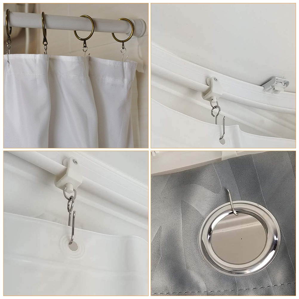 120Pcs Simple Creative Convenient Durable Curtain Hooks Household Curtain Rings for Home