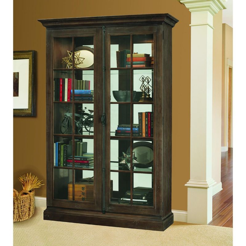 Kolczak Boho Handcrafted Mango Wood 2 Door Cabinet Light Gray - Christopher Knight Home