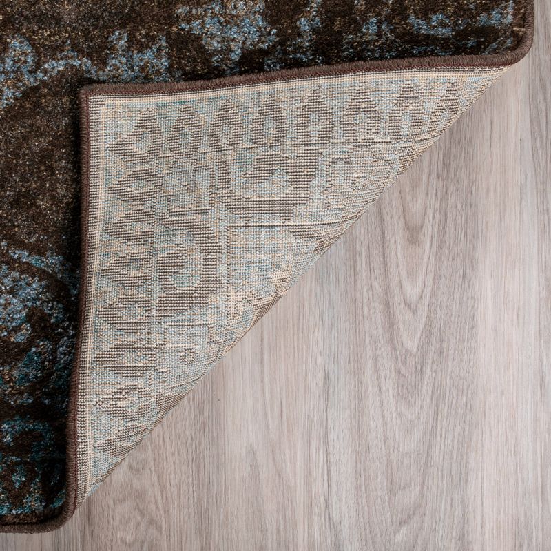 5'3"X7'7" Chocolate Abstract Woven Area Rug - Addison Rugs