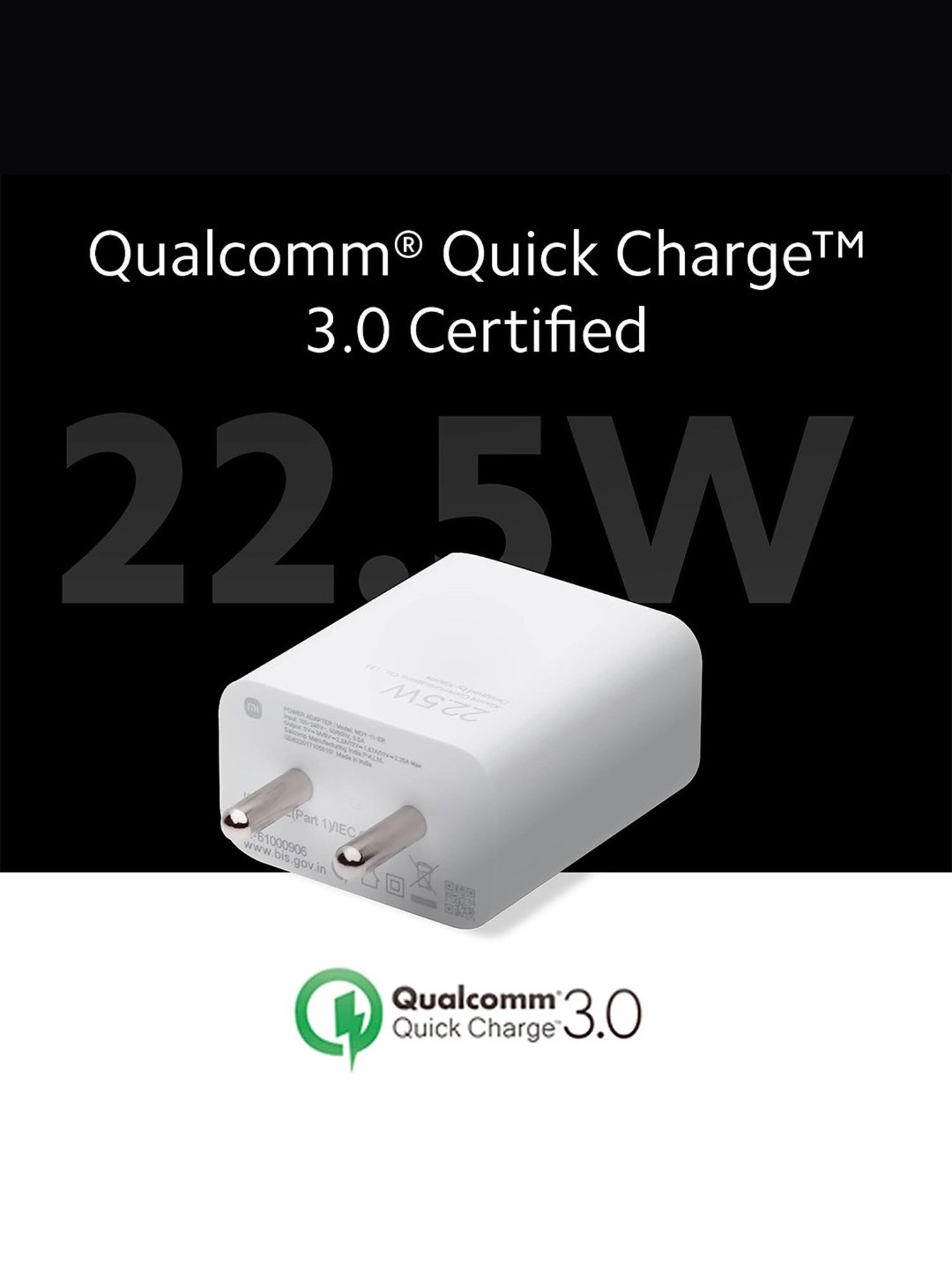 Mi Xiaomi 22.5W Fast USB Type C Charger Combo with Fast Charging (White)