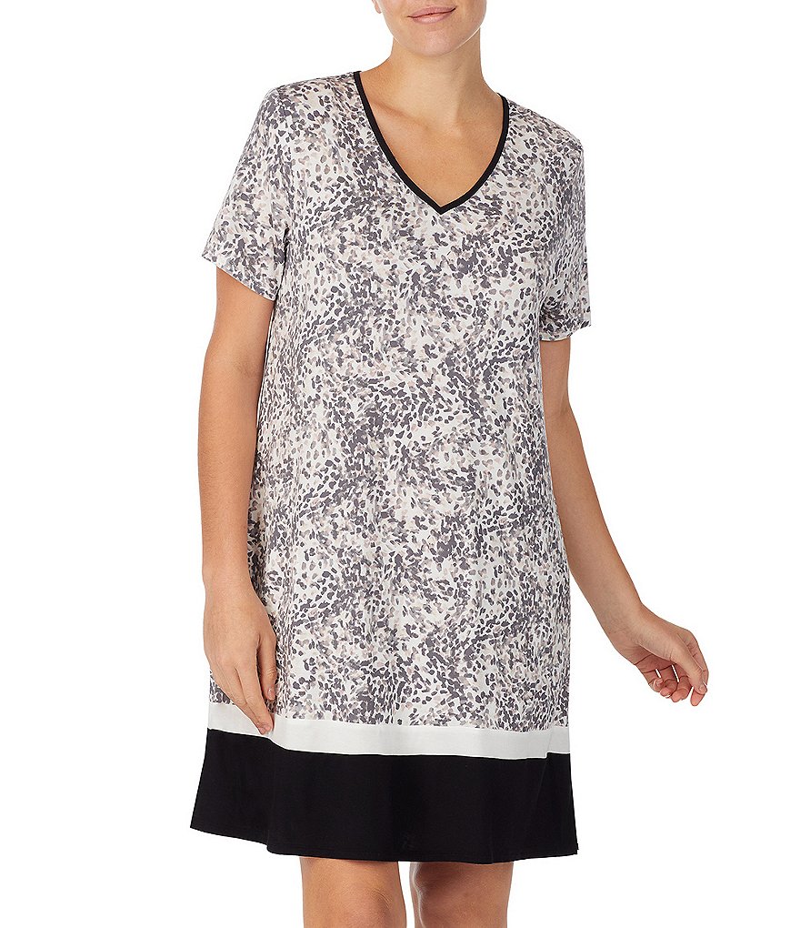 Donna Karan Printed Knit Sleepshirt