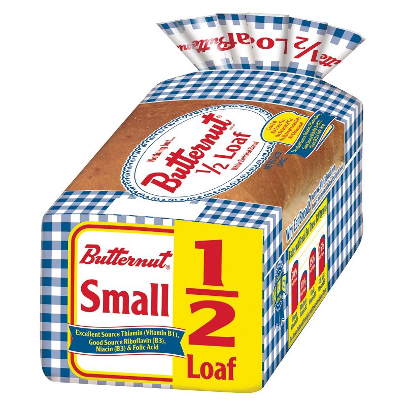Butternut Nothing But White Enriched Half Loaf Bread - 12oz