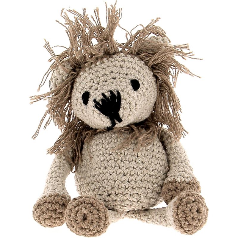 Hoooked Lion Leroy Yarn Kit W/Eco Barbante Yarn-Beige & Taupe