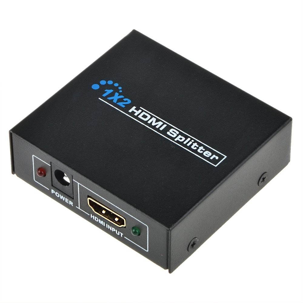 Topwin New Full HD 1x2 Port HDMI Splitter Amplifier Repeater 3D 1080p Female Switch Box Hub