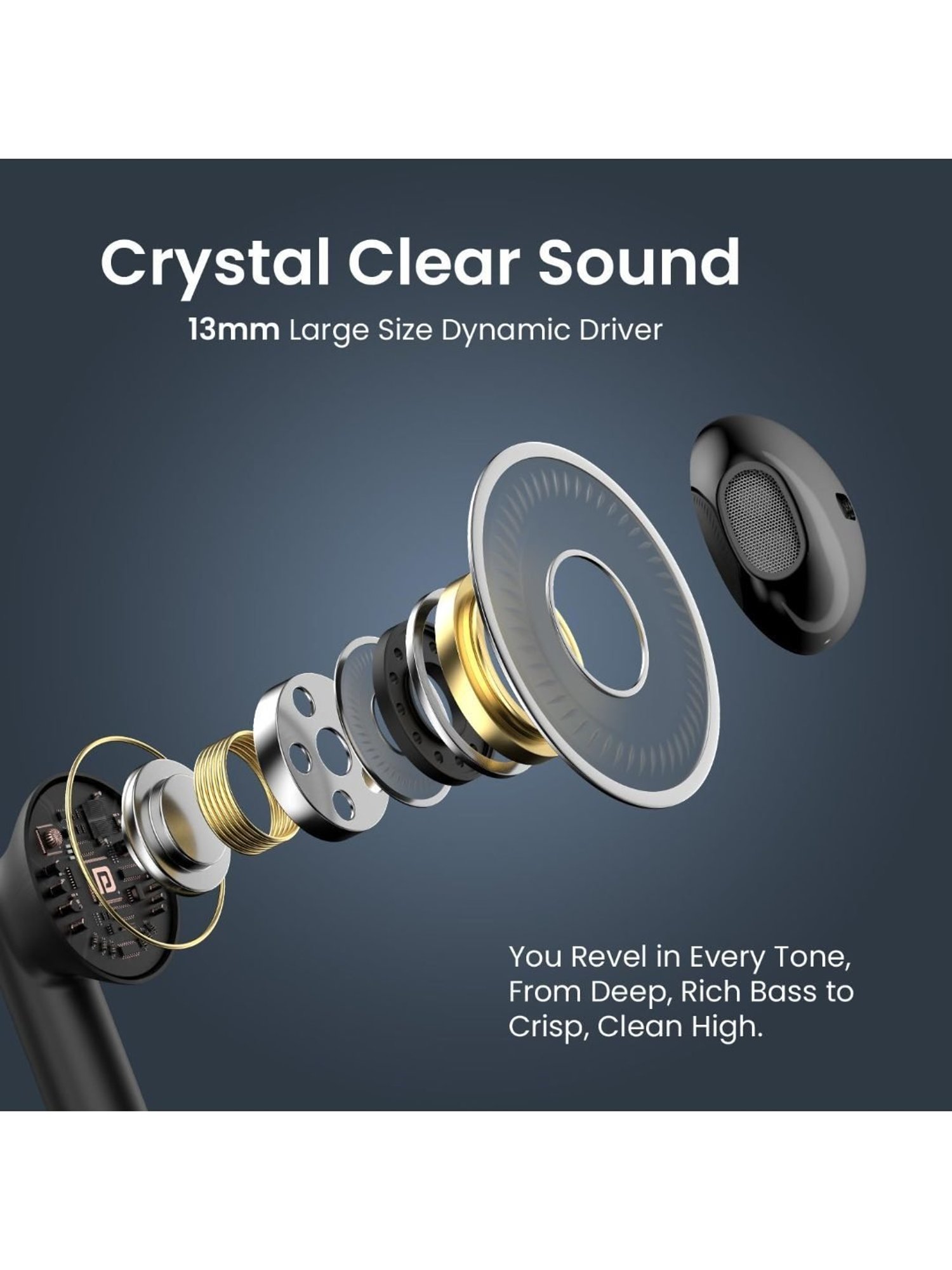 Portronics Harmonics Twins S12 in Ear Earbuds with Mic 24H Playtime (Red & Black, True Wireless)