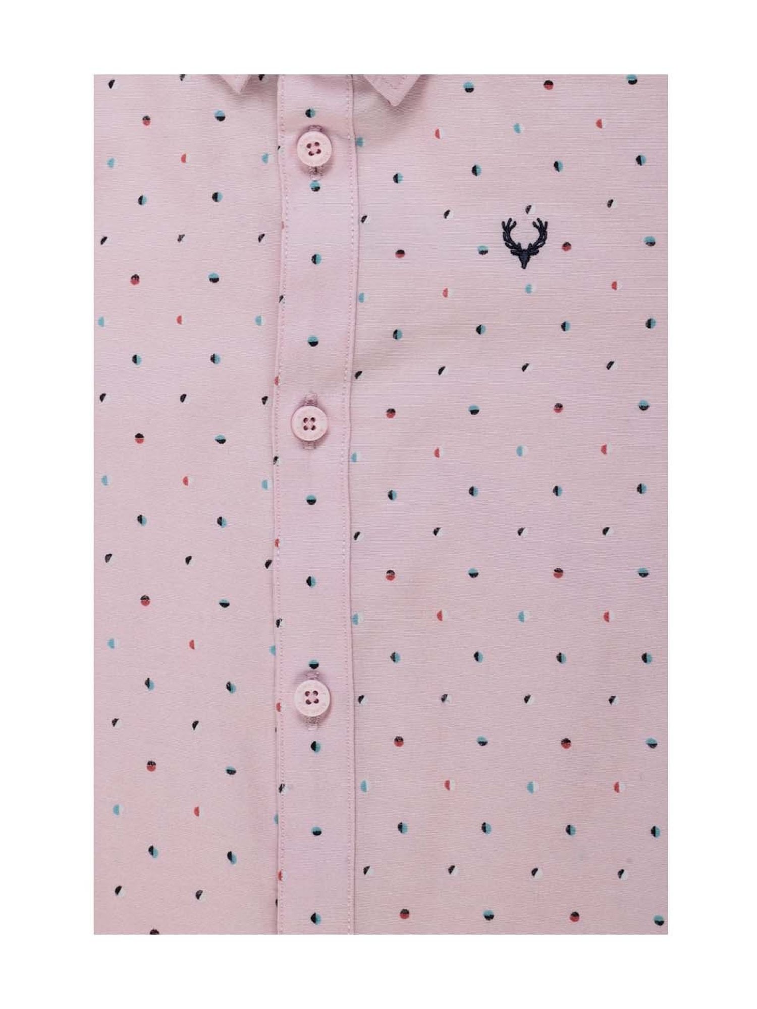 Allen Solly Kids Pink Printed Full Sleeves Shirt