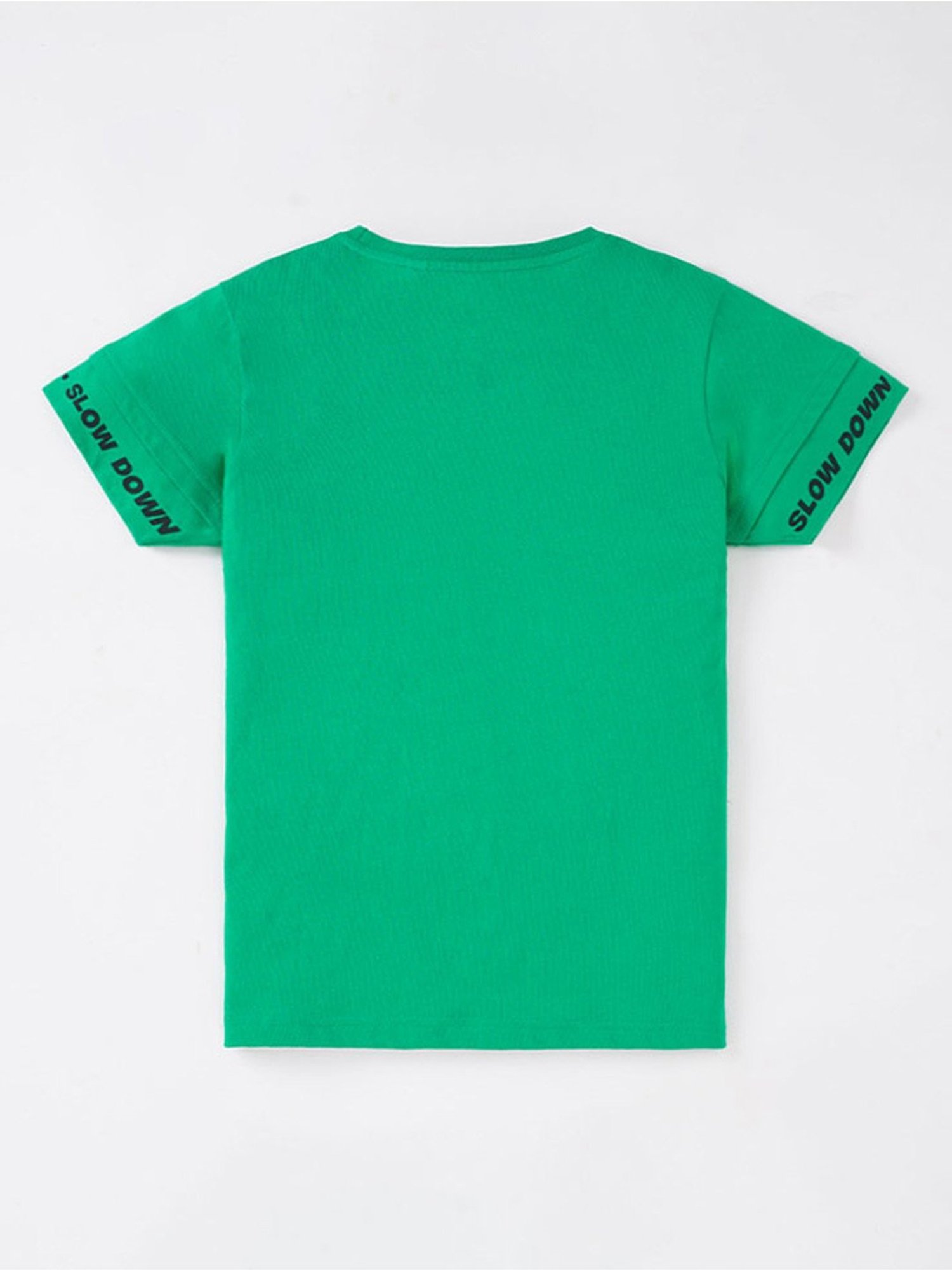 Edheads Boys Green Cotton Printed T-Shirt