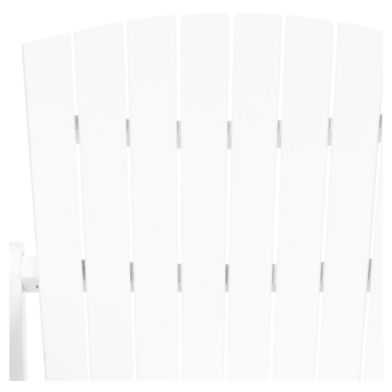 Salinas Wood 3-Seater Patio Adirondack Bench - White - Safavieh
