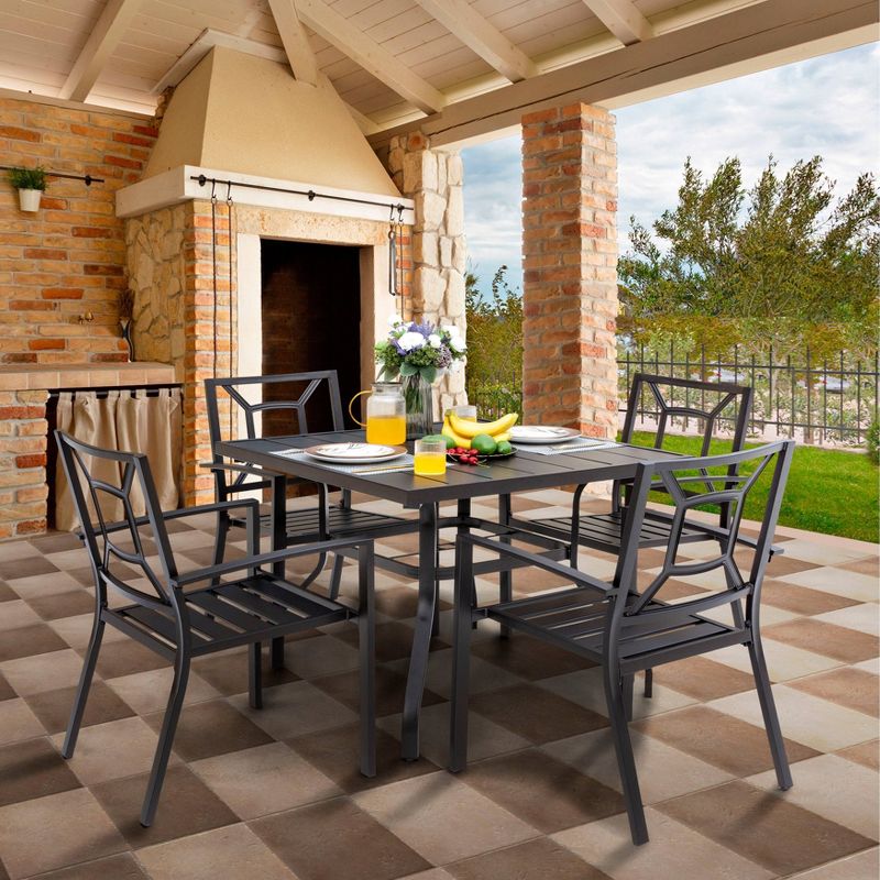 5pc Dining Set - Black - NUU GARDEN