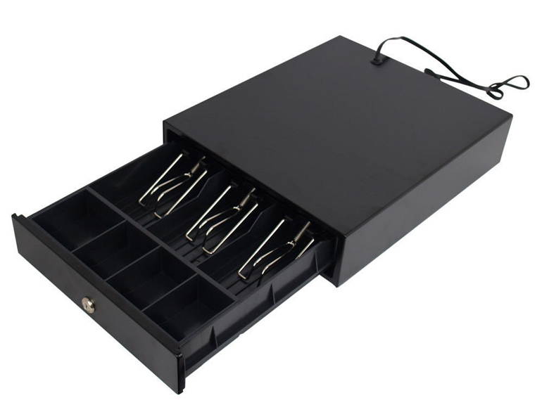 Angel POS 12" Compact Portable Automatic Cash Drawer 24V Register Deposit Money Box