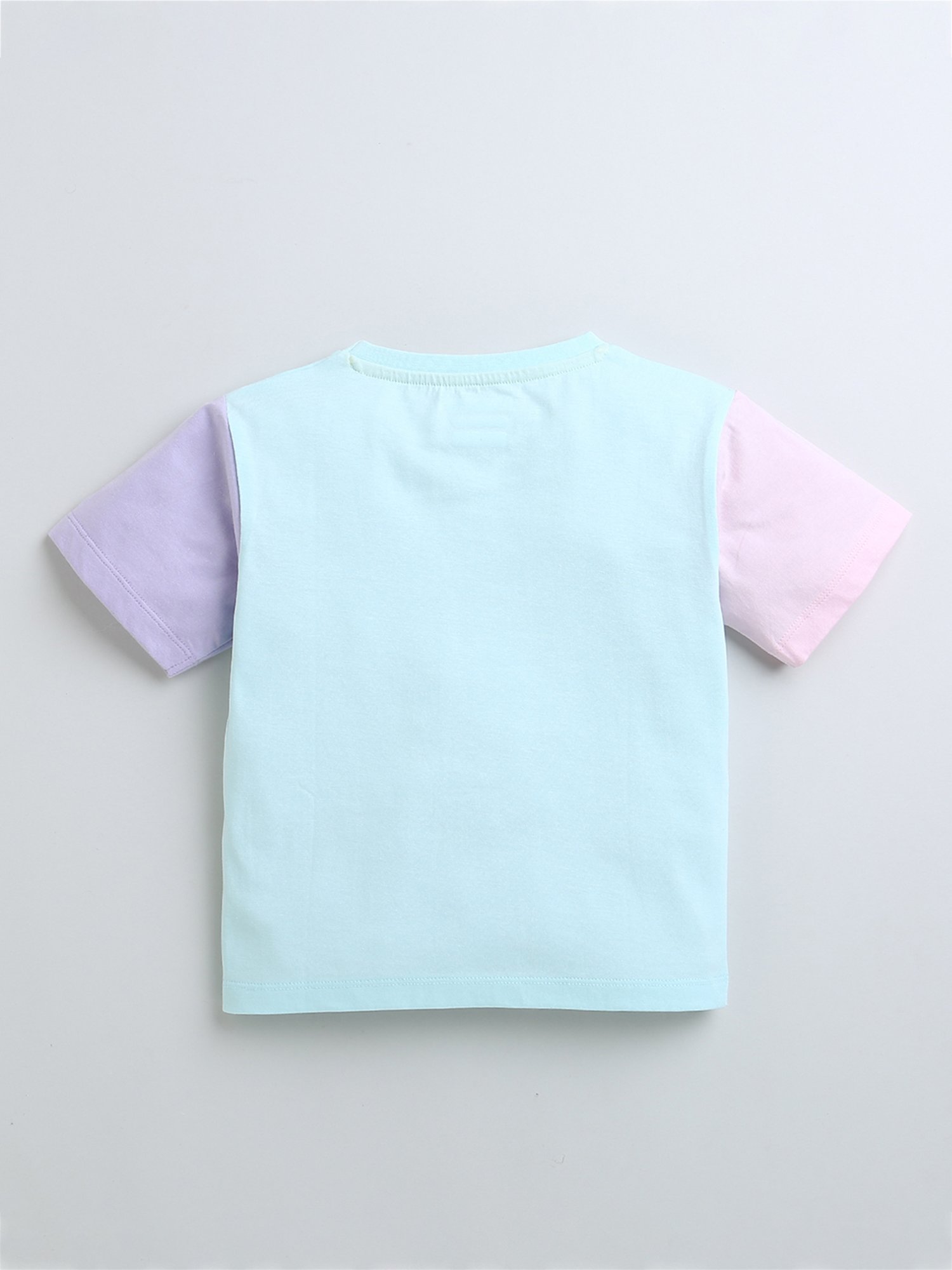 Bumzee Kids Sky Blue Solid T-Shirt