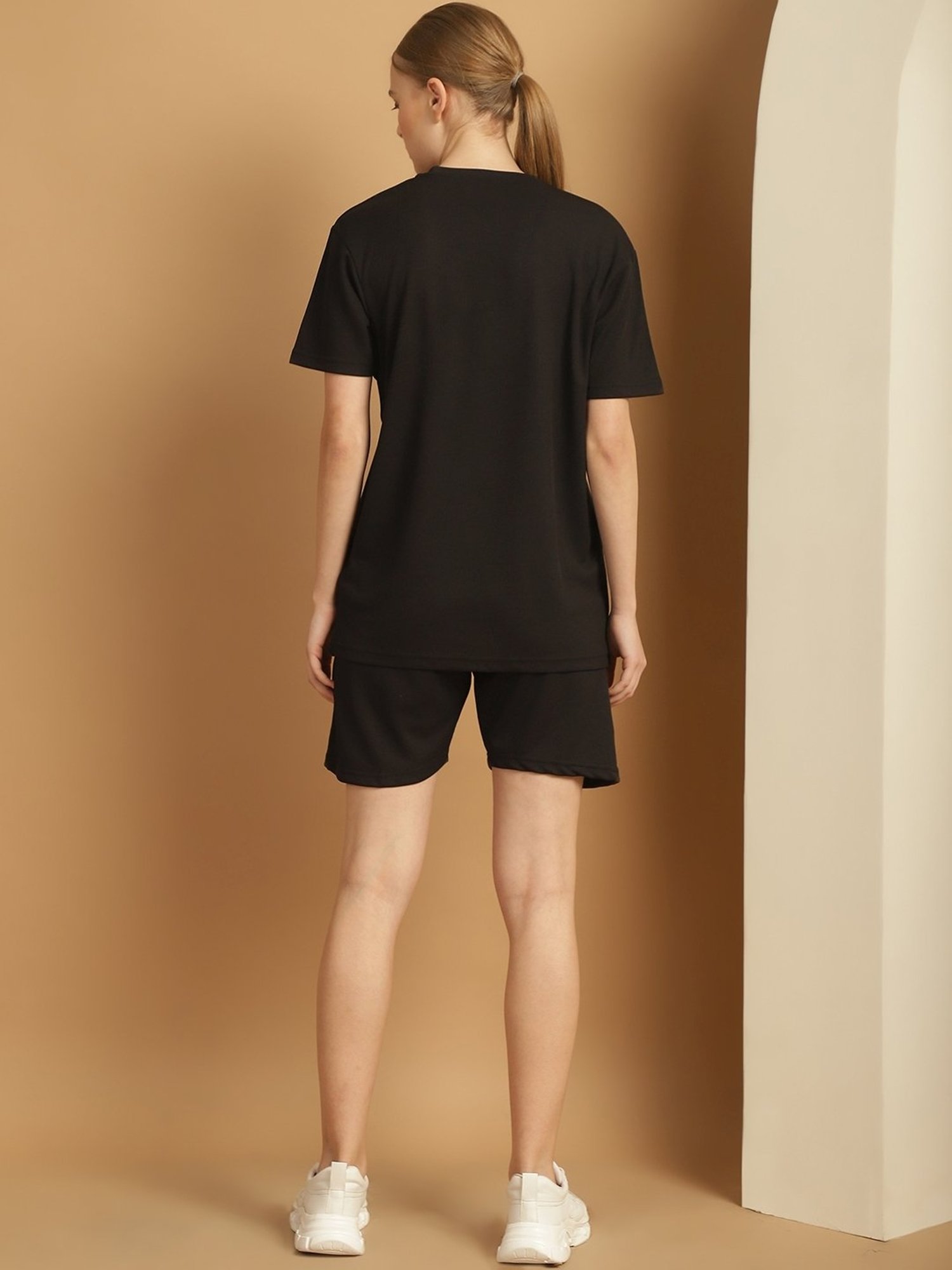 Vimal Jonney Black T-Shirt & Shorts Set