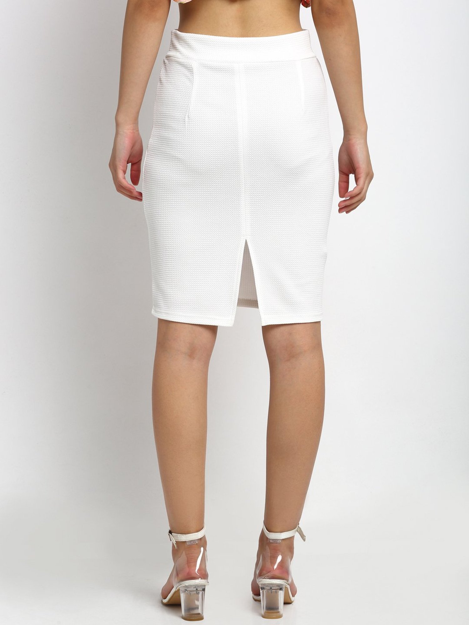 NEUDIS White Pencil Skirt