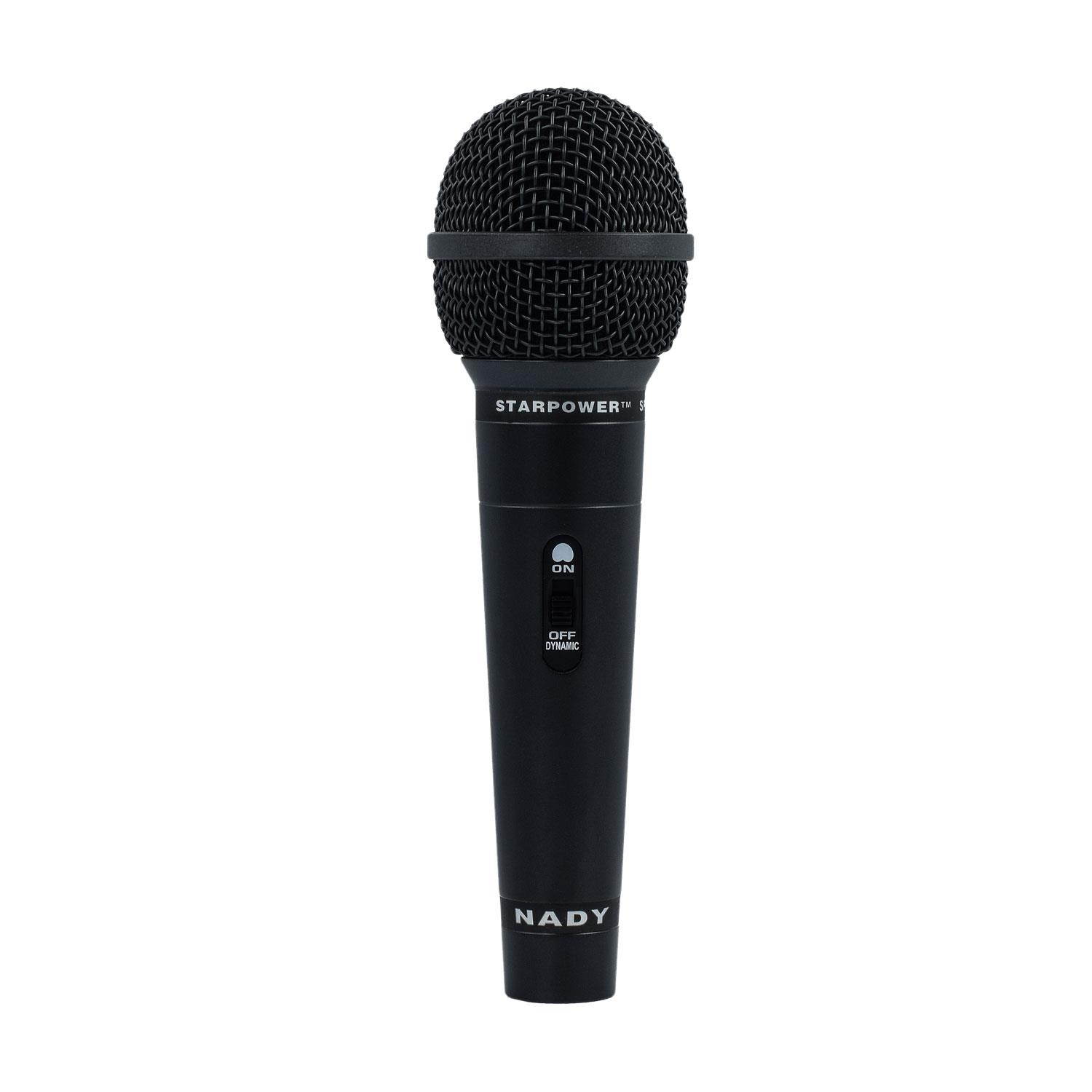 The Nady SP-4C Starpower Series is a professional performance microphone for stage and recording application.
The SP-4C is a Dynamic Microphone with a switch, cardoioid pattern and can be used for bo
