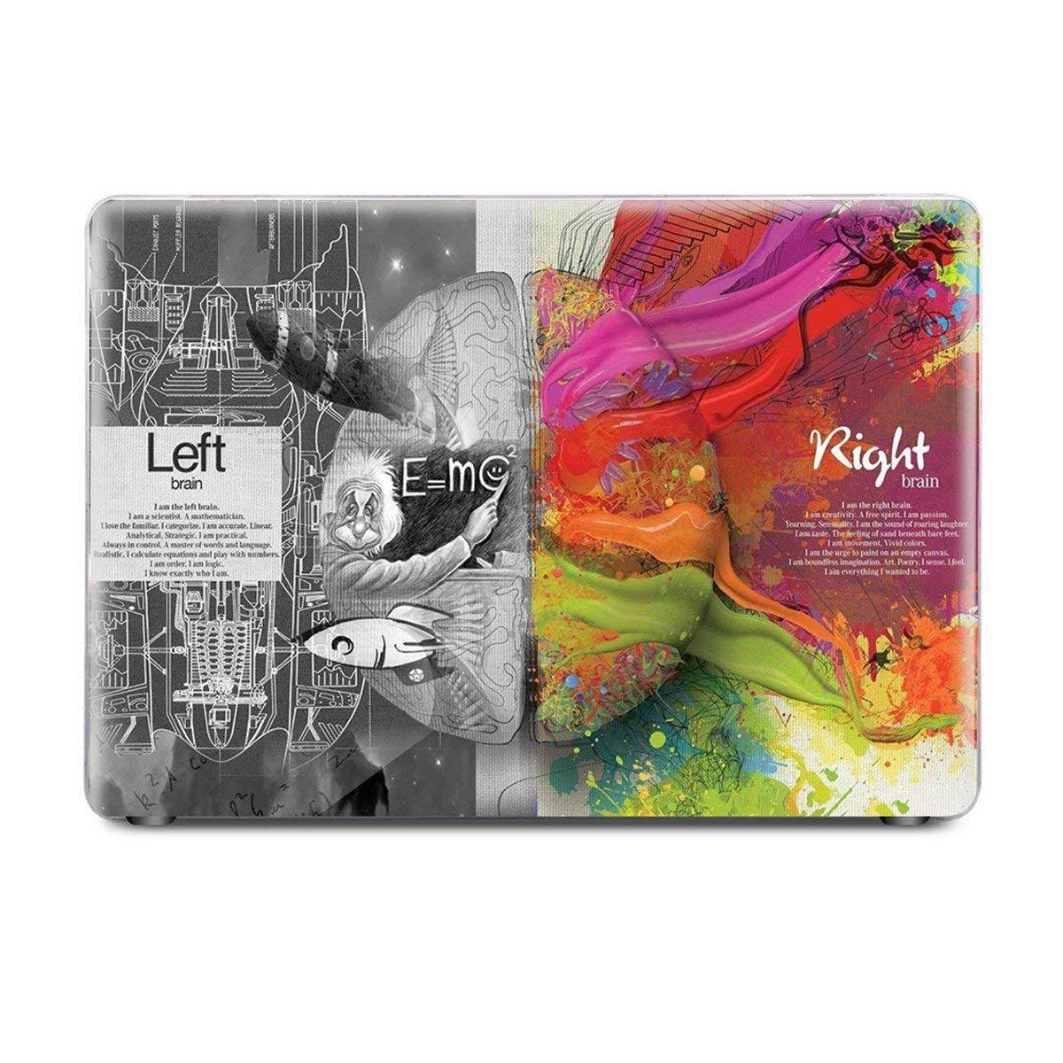 Two L Creative Print Hard Case Cover for MacBook Pro 15-15.4 inch Retina Model A1398 with Gradient Grey Keyboard Cover (Creative Brain)