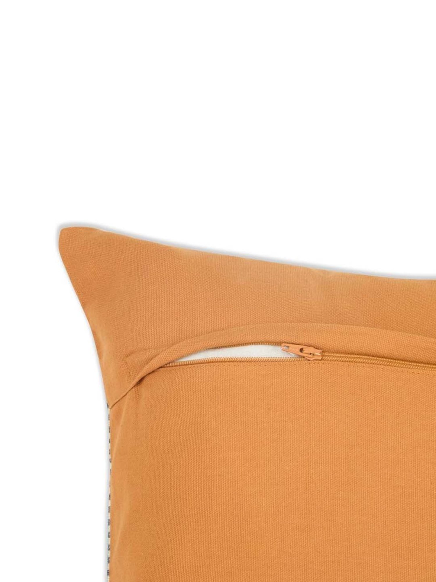 Fabindia Home Green Cotton Printed Fergana Cushion Cover