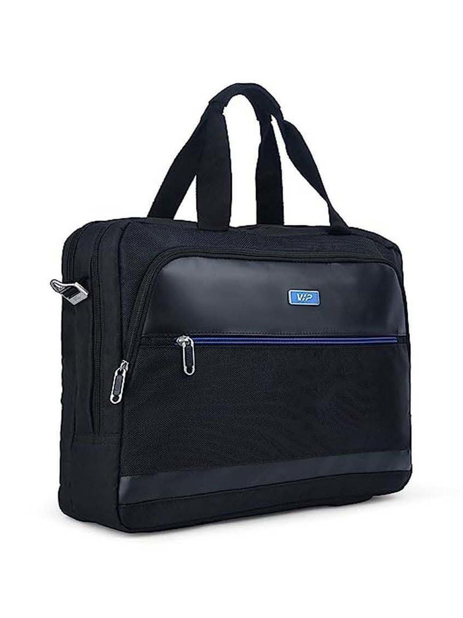 VIP Giga Dg Black Solid Medium Laptop Messenger Bag