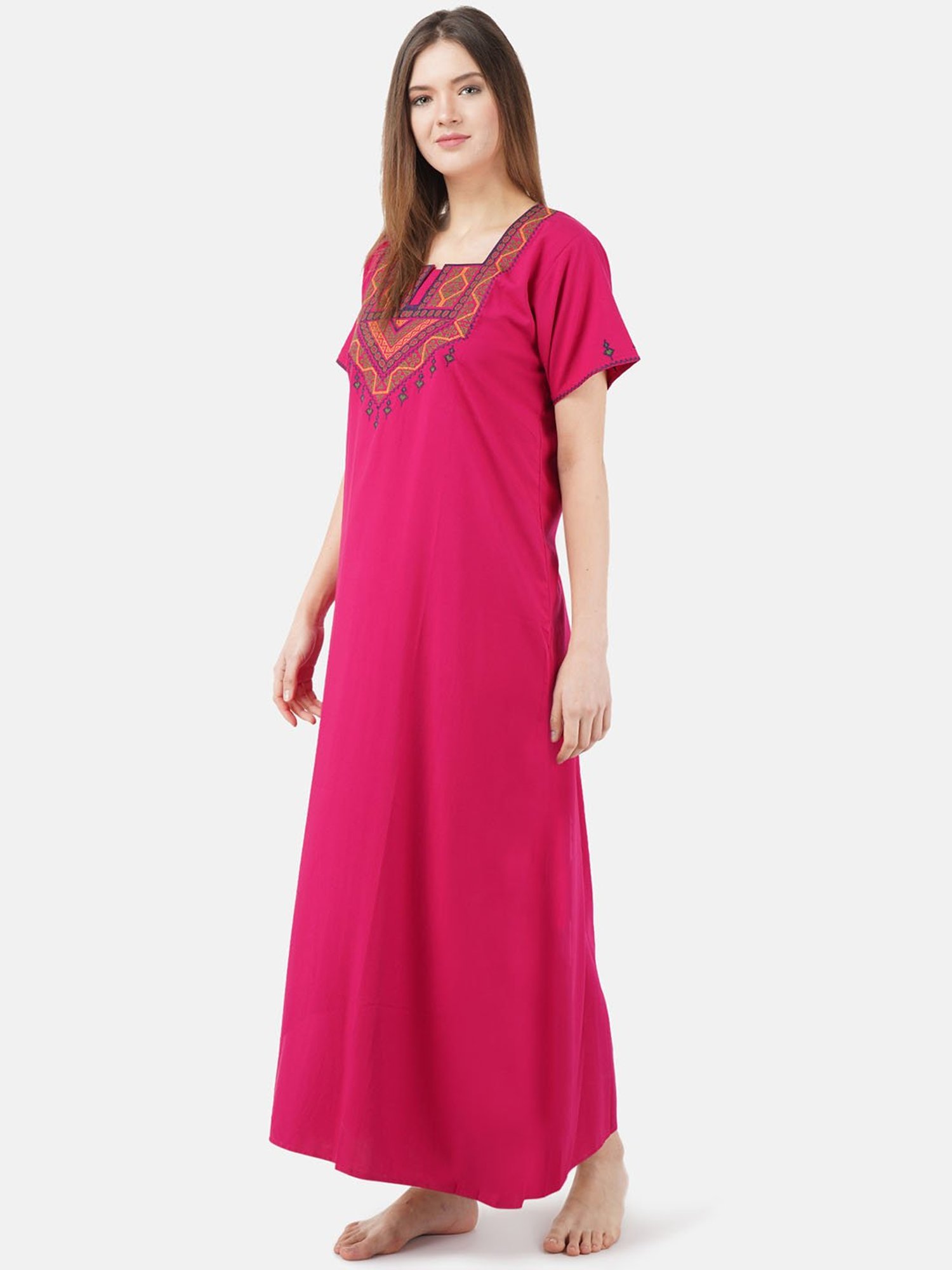 KOI SLEEPWEAR Pink Embroidered Nighty