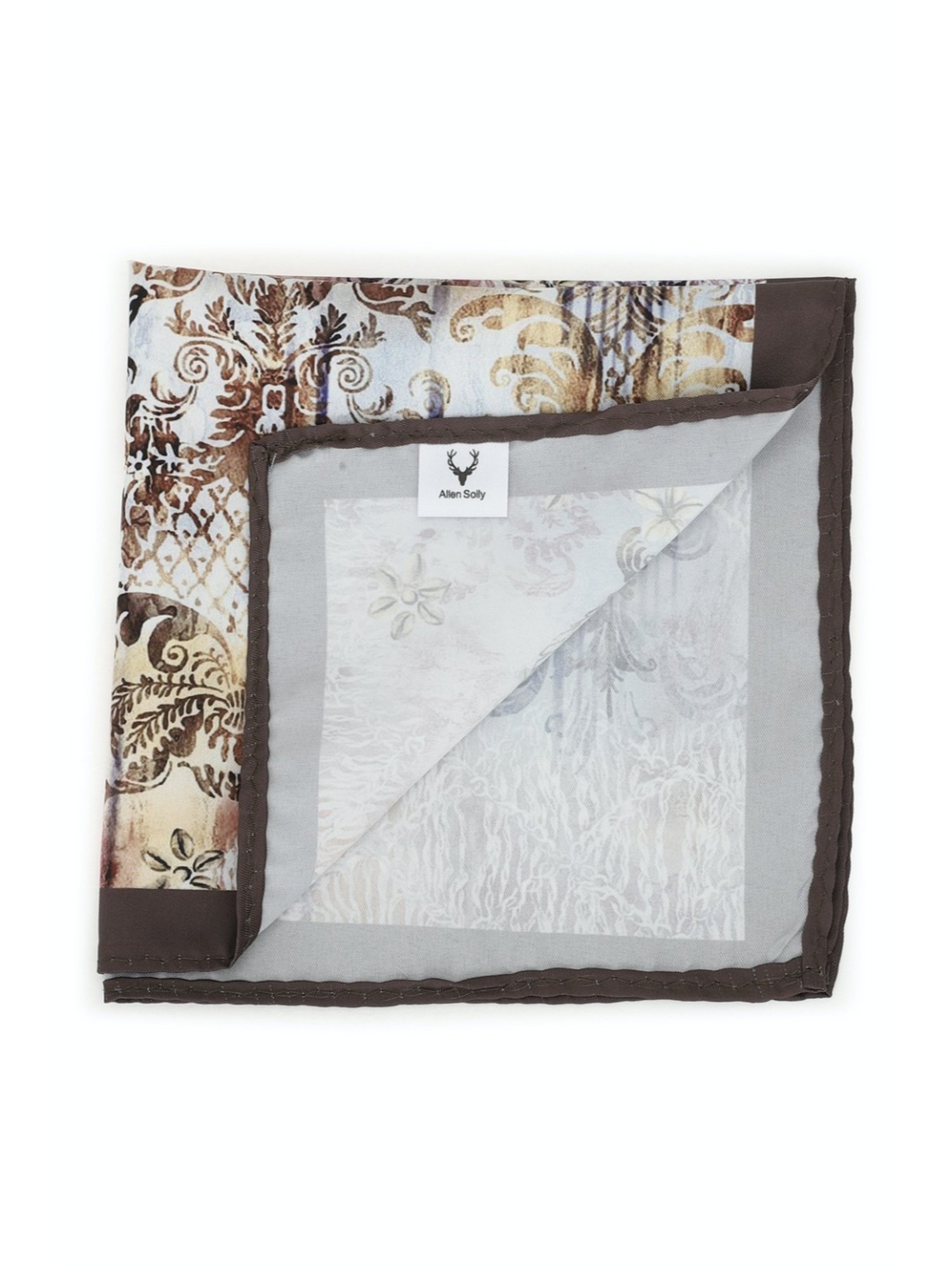 Van Heusen Green Printed Pocket Square