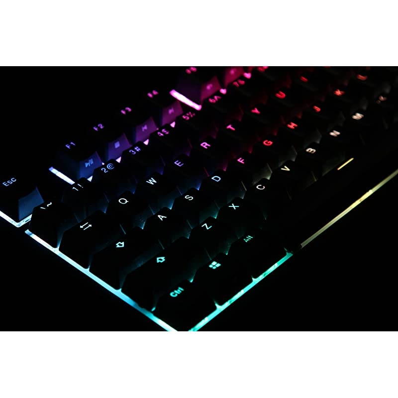 Taurus K320 TKL Mechanical Gaming Keyboard - 87 Keys - Double Shot PBT - NKRO - USB Type C (Cherry Red, White)