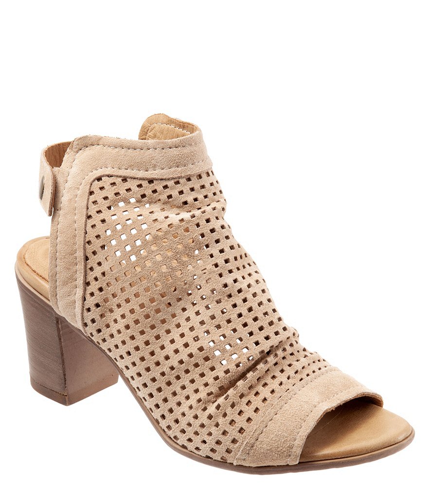 Bueno Udo Perforated Suede Slingback Sandals