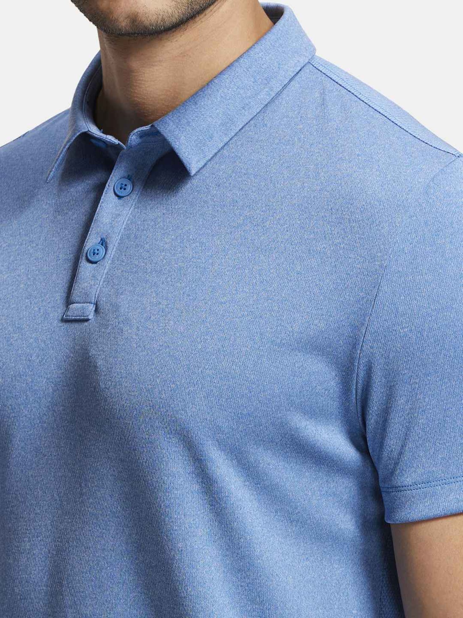 Jockey Blue Regular Fit Sports Polo T-Shirt