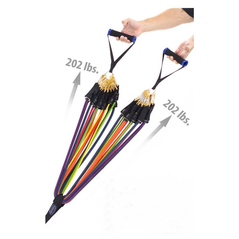 Bodylastics BLSET211 Mega High Quality Full Body Exercise 31 Piece Equipment Set with Anti Snap Weight Resistance Bands, Handles, and Anchors