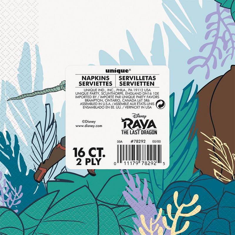 Raya and the Last Dragon 16ct Disposable Lunch Napkins