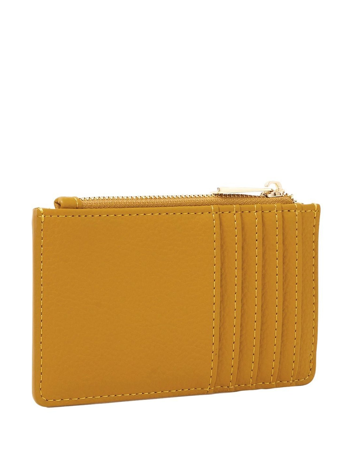 Accessorize London Yellow Textured Card Holder