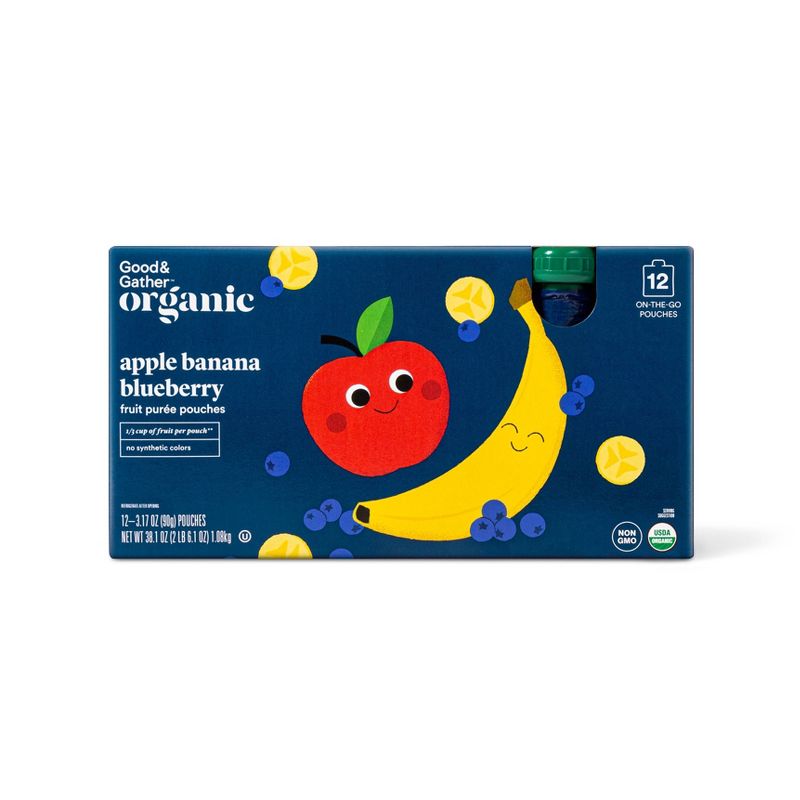 Organic Applesauce Pouches - Apple Carrot & Apple Spinach - 24ct - Good & Gather™